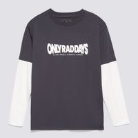 Polo Doble Manga Larga Para Teen Niño Rules Aereal