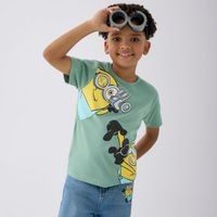 Polo Manga Corta Para Niño Full Print Minions