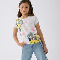 Polo Manga Corta Para Niña Full Print Minions