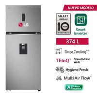 Refrigeradora LG 374LT Door Cooling+ Top Freezer VT38SPYC Plateada