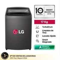 Lavadora LG 17KG Turbodrum WT17BVTB Negro Plateado