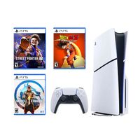 Consola PlayStation 5 Slim con Lector + Mortal Kombat 1 + Street Fighter 6 + Dragon Ball Z Kakarot