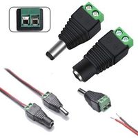 10 pares conector hembra macho DC para cable de camara CCTV tiras led