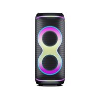 Parlante torre Bluetooth Decibel Partylights 2 80W, woofer, iluminación led, radio FM, hasta 2.5 horas de reproducción, negro