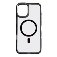 Case iBox para iphone 16 plus metal glow, con magsafe para carga inalámbrica, con soporte en cámara, negro