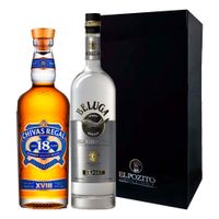 GIFT BOX WHISKY CHIVAS REGAL 18 AÑOS 700ML + VODKA BELUGA NOBLE 750ML