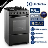 Cocina Freestading Gas 4 Quemadores Triple Llama, Grill 55cm FE4GPR Electrolux