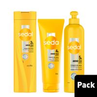 Pack SEDAL: Shampoo Toque de Seda Botella 340ml + Acondicionador Toque de Seda Tubo 250ml + Crema para Peinar Toque de Seda Botella 300ml