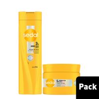 Pack SEDAL: Shampoo Toque de Seda Botella 340ml + Crema de Tratamiento Toque de Seda Pote 300g