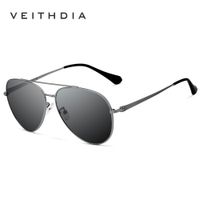 Lentes de Sol VEITHDIA Pilot - Polarizados - UV400 - Gris