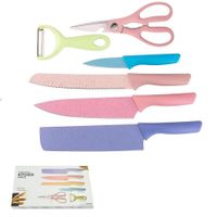 Set de cuchillos de cocina juego de 6 piezas acero inoxidable