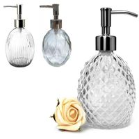 set de 2 Dispensador de jabon Frasco de vidrio 400ml
