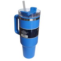 Vaso de 1200ml  Tomatodo de plástico y acero en la base - Azul