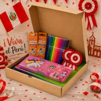 Pack de pinturas lápices y cuadernos - Por fiestas patrias