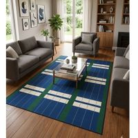 Alfombra rectangular para sala de 240cm x 160cm Azul