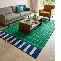 Alfombra rectangular para sala de 240cm x 160cm Verde