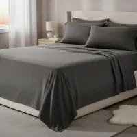 INTERIOTEX Sabanas Premium de Algodon Bramante 144 HILOS – INTX0010-2 PLAZAS