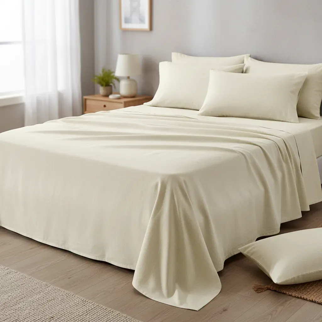 INTERIOTEX Sábanas Premium Algodón Bramante 144 Hilos 1 Plaza INTX0017