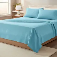 INTERIOTEX Sabanas Premium de Algodon Bramante 144 HILOS – INTX0009-2 PLAZAS