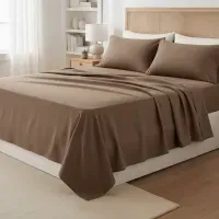 INTERIOTEX Sabanas Premium de Algodon Bramante 144 HILOS – INTX0020-2 PLAZAS