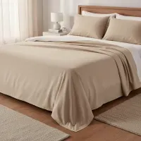 INTERIOTEX Sabanas Premium de Algodon Bramante 144 HILOS – INTX0018-PLAZA Y MEDIA