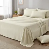 INTERIOTEX Sábanas Premium Algodón Bramante 144 Hilos King Size INTX0017
