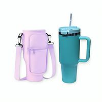 Combo Termo Premium Hermético Doble Pico y Funda Carry All Day para Vaso Tomatodo de 900 a 1250 ml