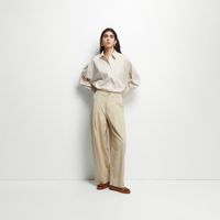 Pantalon Mujer Sfera Pinzas Beige