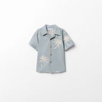 Camisa Niño Sfera Mc Bordado Palmeras Verde