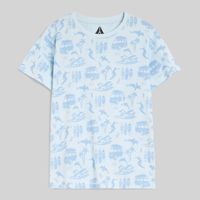 Polo Manga Corta Para Teen Niño All Over Print Aereal
