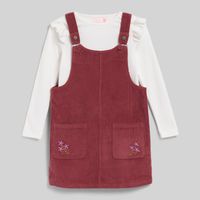 Vestido Conjunto Manga Larga Para Niña Corduroy Circus