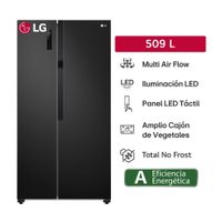 Refrigeradora Lg Gs51mdp Side By Side 509 Litros Negro