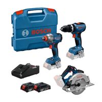 Taladro Gsb 18V-65 + Atornillador Gdx 18v-285 + Sierra Circular Gks 18v-68-2 Bosch