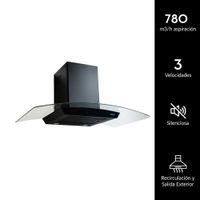 Campana Decorativa FDV 90cm Crystal Negro