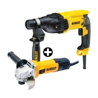 COMBO Dewalt: Rotomartillo D25133K SDS Plus 800W 2.6J + Esmeril Angular Dwe750 4-1/2"" 750W