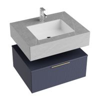 Vanitorio Navy Blue con Piedra Sinterizada 80cm