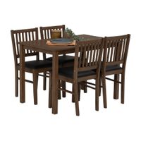 Juego de comedor Bahamas Marrón con 4 sillas