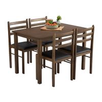 Juego de comedor Bali Marrón con 4 sillas