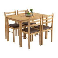 Juego de comedor Bali Natural con 4 sillas