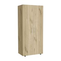 Ropero Tera 2 Puertas 180x180x48cm Melamina Duna y Blanco Tuhome