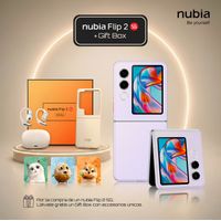 Smartphone ZTE Nubia Flip 2 512GB+12GB 5G Purpura + Gift