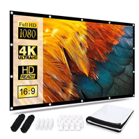 Pantalla ecran tela proyección blanco 120 pulgadas 16:9 doble capa