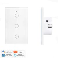 Interruptor 3 tomas Inteligente Wifi Control Voz Alexa Google tuya