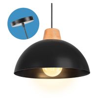 Lámpara Colgante Pacifica 1 Luz Negro Ciametsa
