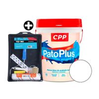 COMBO Pintura Látex Patoplus CPP Bl 4 gl + Kit Pintor Tekno de Polipropileno/Acero Bl
