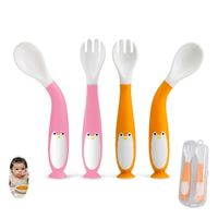Duo Pack Cubiertos Baby Froggie Flexible Pinguino R+N Multicolor Bebe