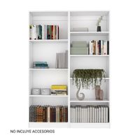 Combo Modular: 2 Estantes 9 Niveles Home Blanco