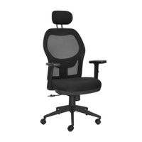 Silla de Oficina Giratoria con Cabecero Dakota Negro Bonno