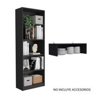 Estante 5 Repisas y Estante Complement Home Melamina Wengue Tuhome