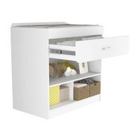 Cómoda/Cambiador Rosario 1 Cajón Blanco 97x93x58cm